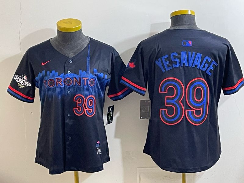 Women 2025 Nike Toronto Blue Jays #39 Yesavage Blue Game MLB Jersey 011